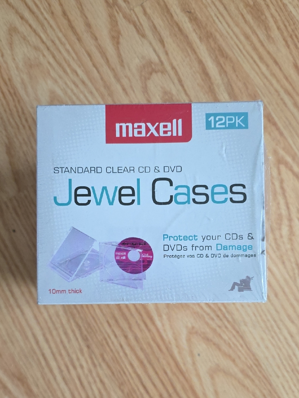 Maxell Clear Jewel CD & DVD Cases - 12 Pack